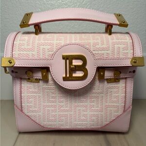 Balmain Pink Satchel with Gold Hardware